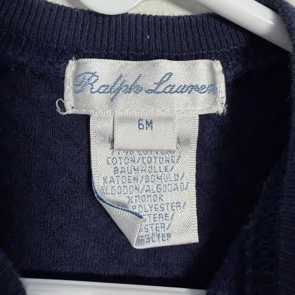 Ralph Lauren Blue Quilted One Piece for Baby - Size 6 Months